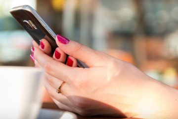 Woman using cell phone